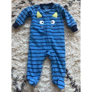 2 For $15 • EUC • Monster Fleece Footie Pajamas